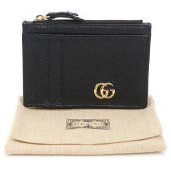 Gucci GG Marmont Leather Card Wallet Black Calfskin Wallets Fragment - Picture 9 of 9